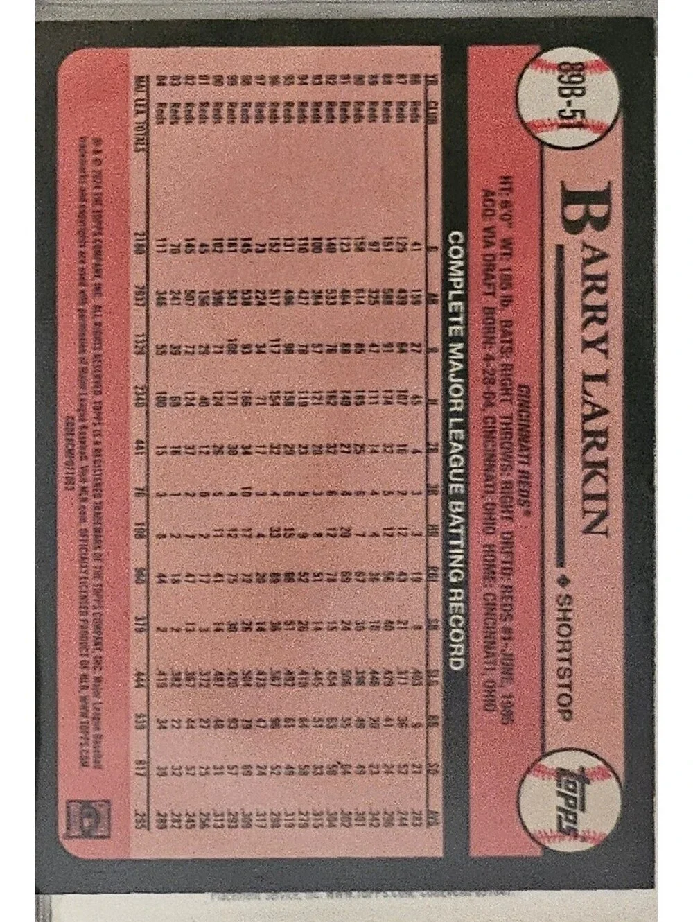 Topps barry larkin